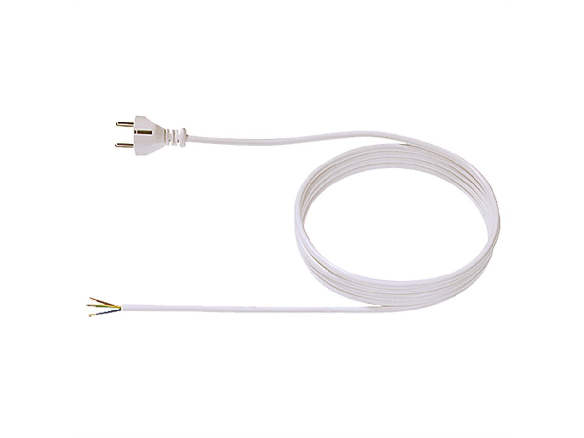 BACHMANN Câble H03VV-F 3G0.75 1,5m, blanc