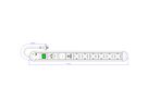 BACHMANN PRIMO Bâti de prises 6x contact de protection, 1,75 m