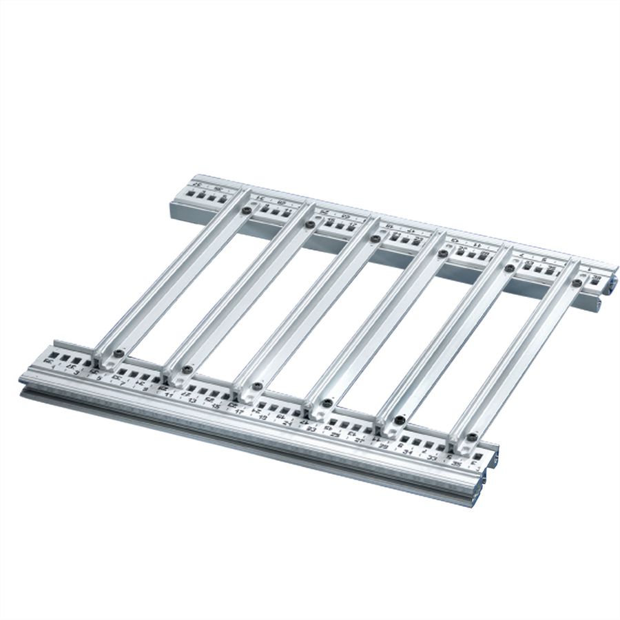 Accessoire pour rail de guidage SCHROFF pour circuits imprimés lourds, extra-fort, aluminium, 400 mm, largeur de rainure 2,5 mm, argent