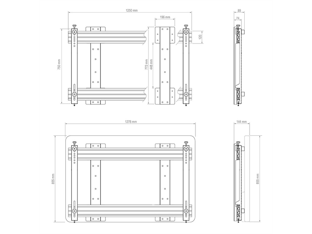 Hagor Wandhalterung WebEx Board Pro 55", displayspezifisch