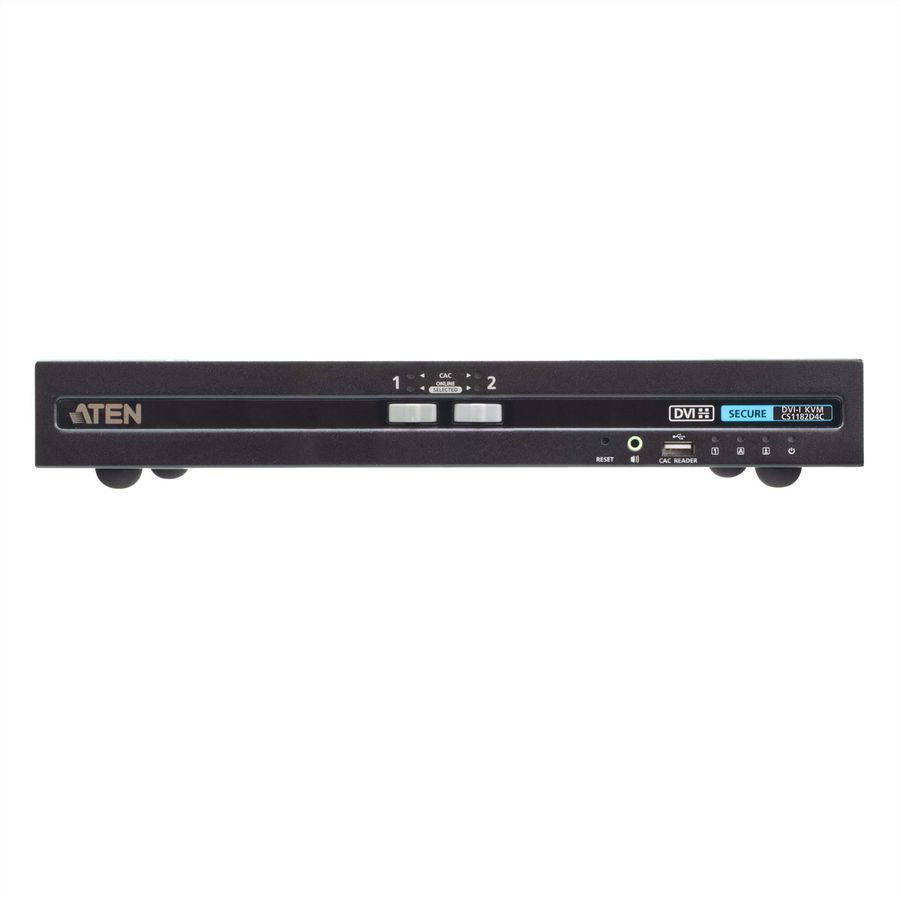 ATEN CS1182D4C 2-Port USB 4K DVI Secure KVM mit Card Reader