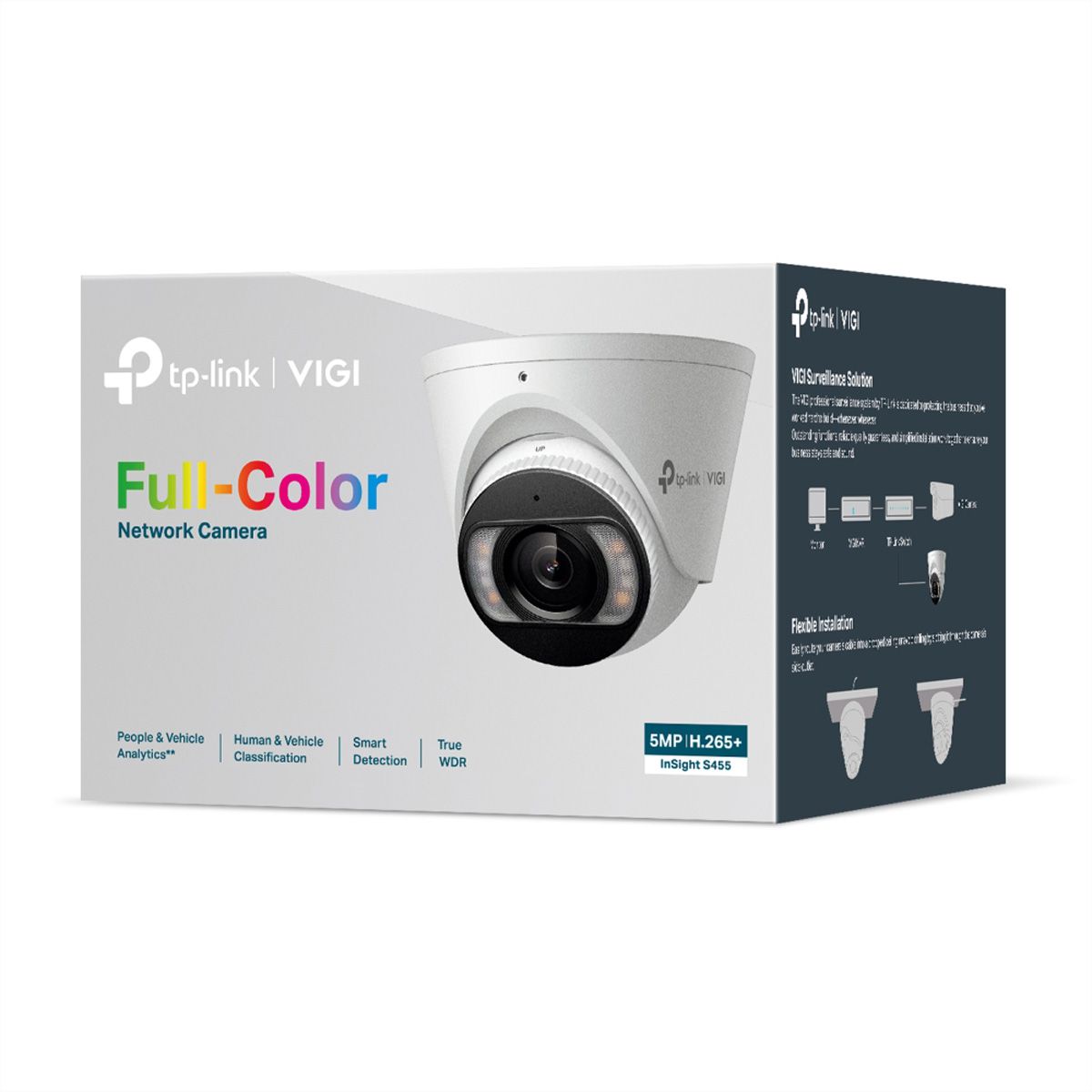 TP-Link VIGI InSight S455(4mm) Caméra Turret 5 MP, 88°, IR-LED 30m
