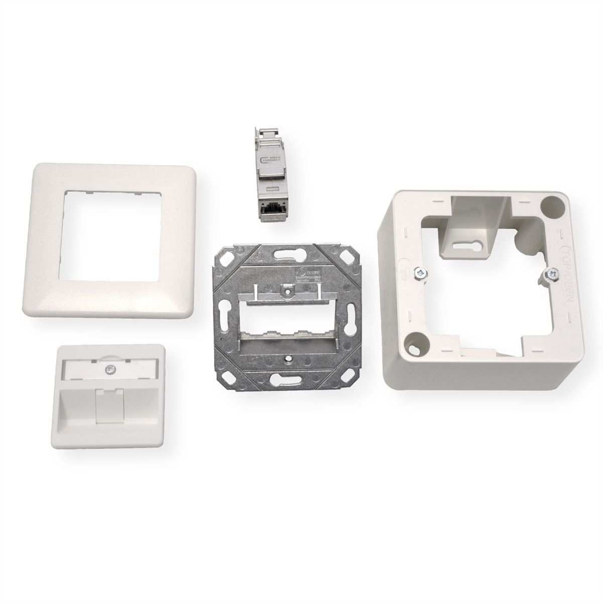 METZ CONNECT E-DAT modul 1 Port AP Cat.6A, reinweiß