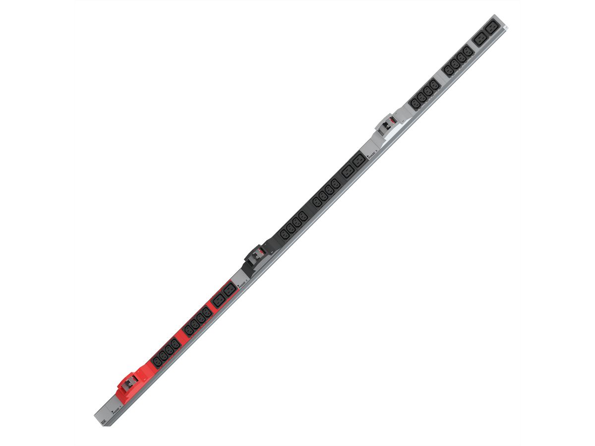 BACHMANN IT PDU ALU 1HE 24x C13 6x C19 2LS CEE 3x32A rot