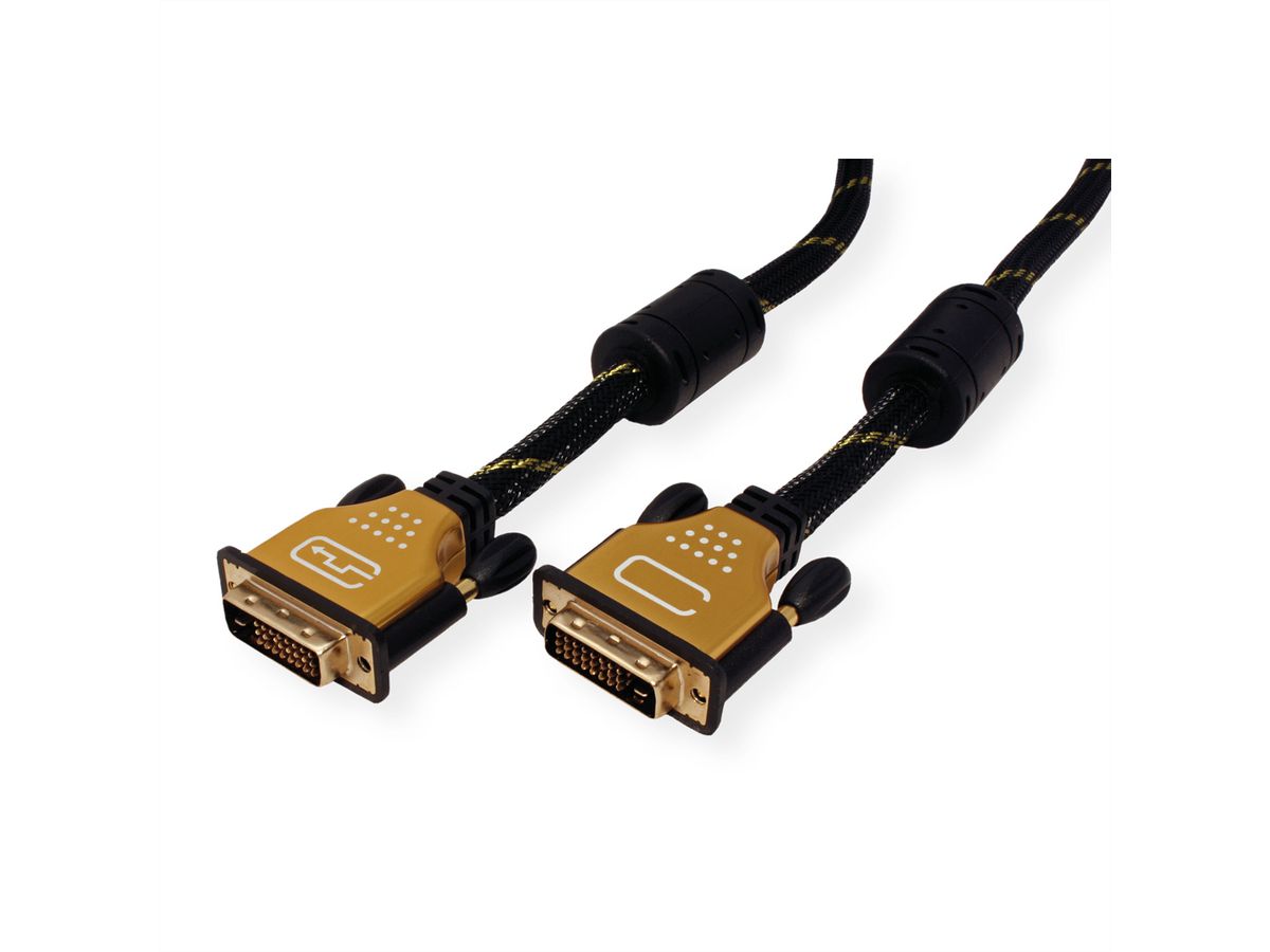 ROLINE GOLD Câble pour écran DVI, M-M, (24+1) dual link, 5 m