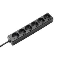 BACHMANN SELLY Steckdosenleiste 6x Schutzkontakt, schwarz, 1,5 m
