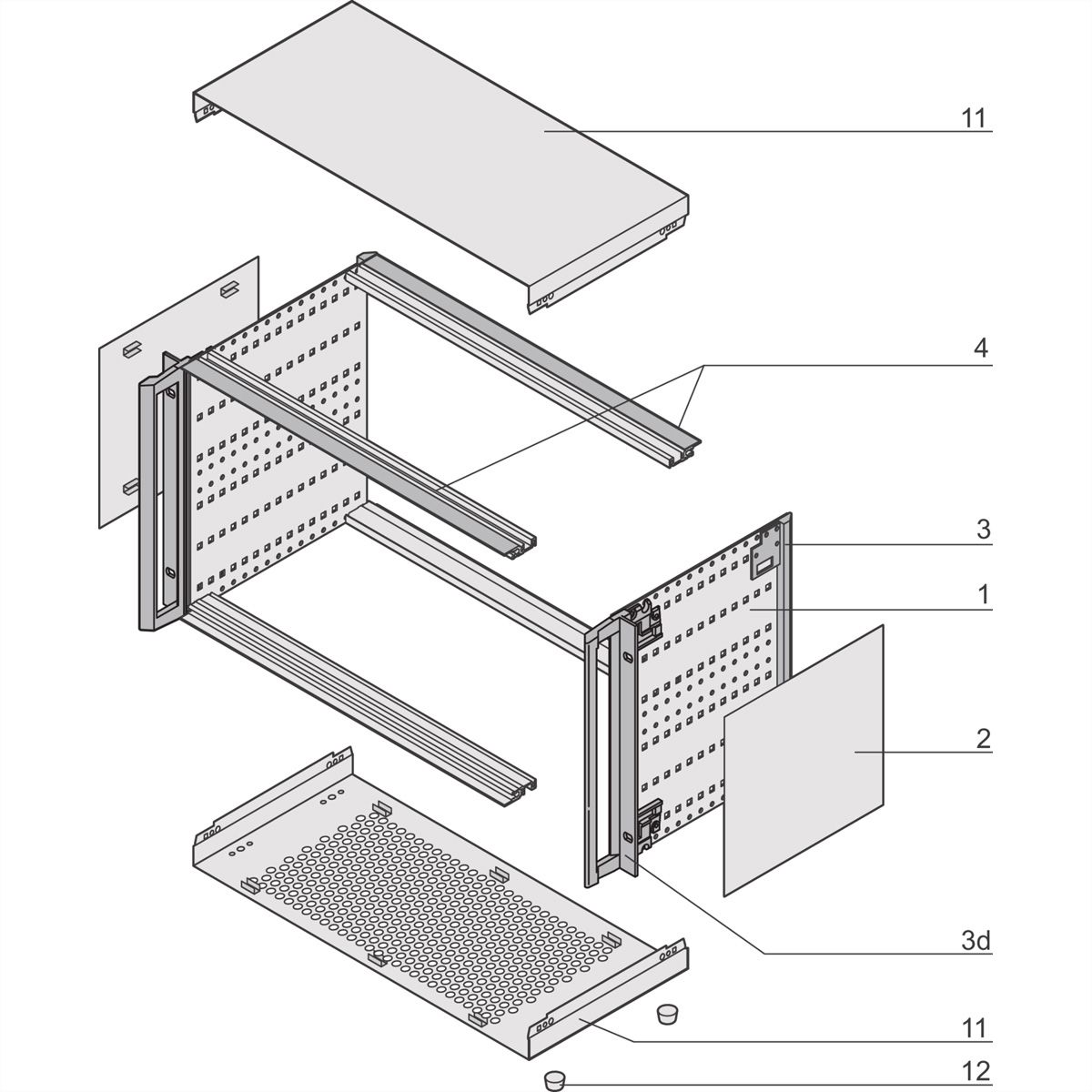 SCHROFF RAT.AIR WI GR 3/4HE 84TE 255T