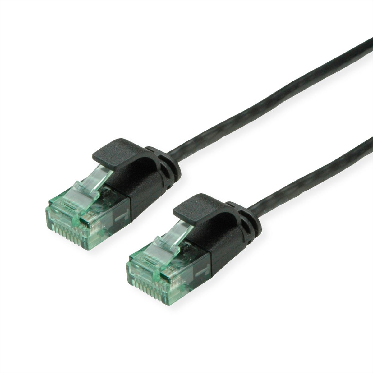 ROLINE RM UTP DataCenter Patchkabel Cat.6A (Class EA), slim, schwarz, 1 m