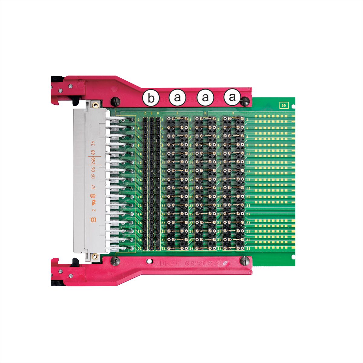 Adaptateur de contrôle SCHROFF pour connecteur DIN type F, 3 U, 160 mm, U/I