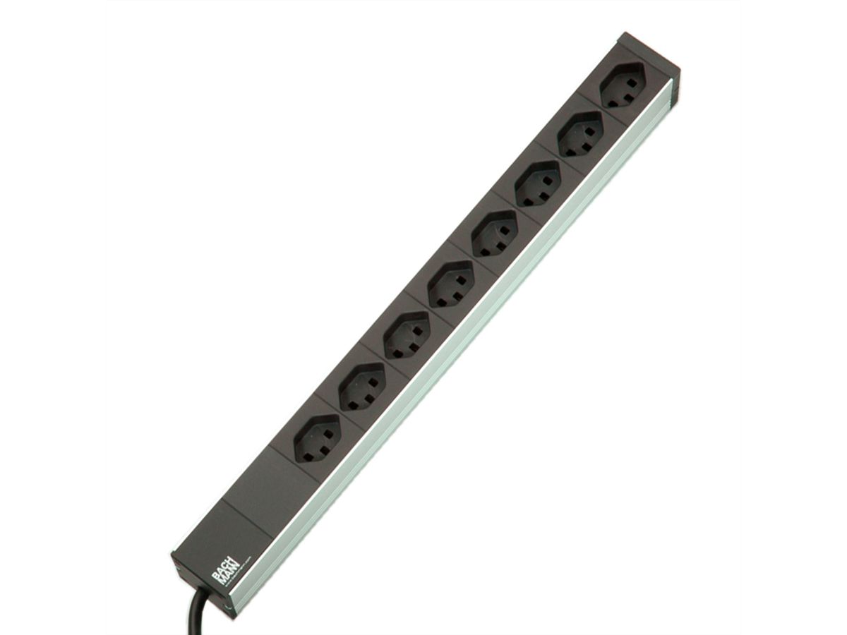 BACHMANN Prise multiple 19", 8x, noire