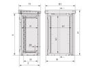 SCHROFF Armoire monobloc d'extérieur avec porte simple, 1100H 20 U, 700W 500D