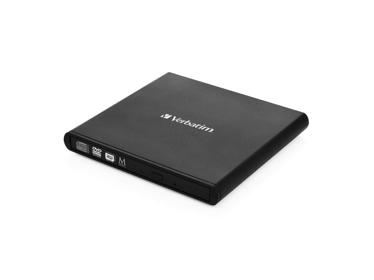 VERBATIM Graveur CD/DVD externe ultramince, DVD+/-RW (+/-DL) USB 2.0, 6x/8x/24x