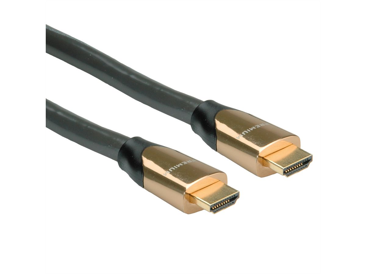 ROLINE PREMIUM Câble HDMI Ultra HD avec Ethernet, 4K, M/M, noir, 7,5 m