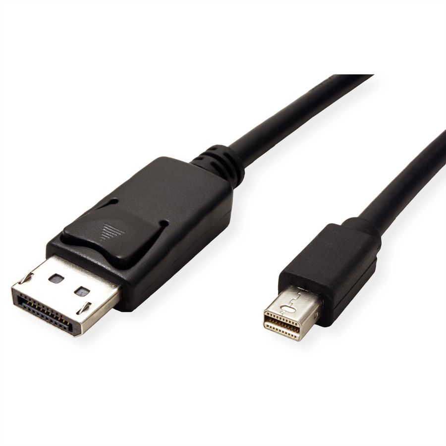 ROLINE GREEN DisplayPort Kabel, DP ST - Mini DP ST, TPE, schwarz, 1 m