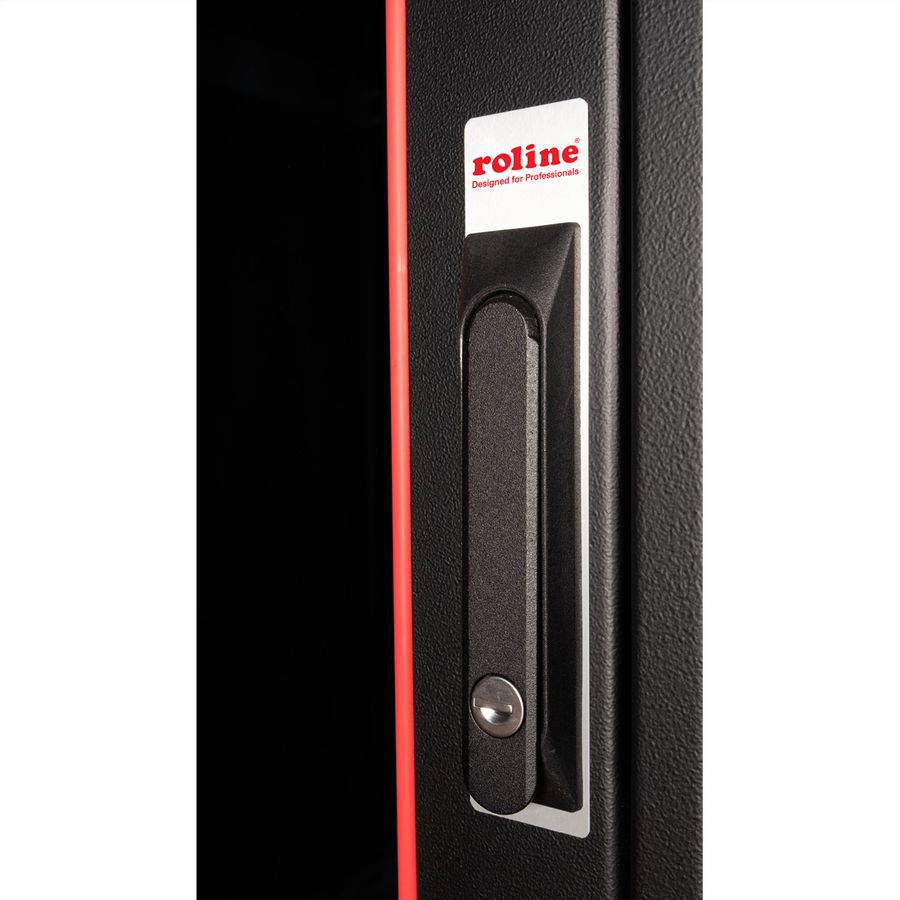 ROLINE 19-Zoll Netzwerkschrank Pro 42 HE, 600x600 BxT Glastür schwarz