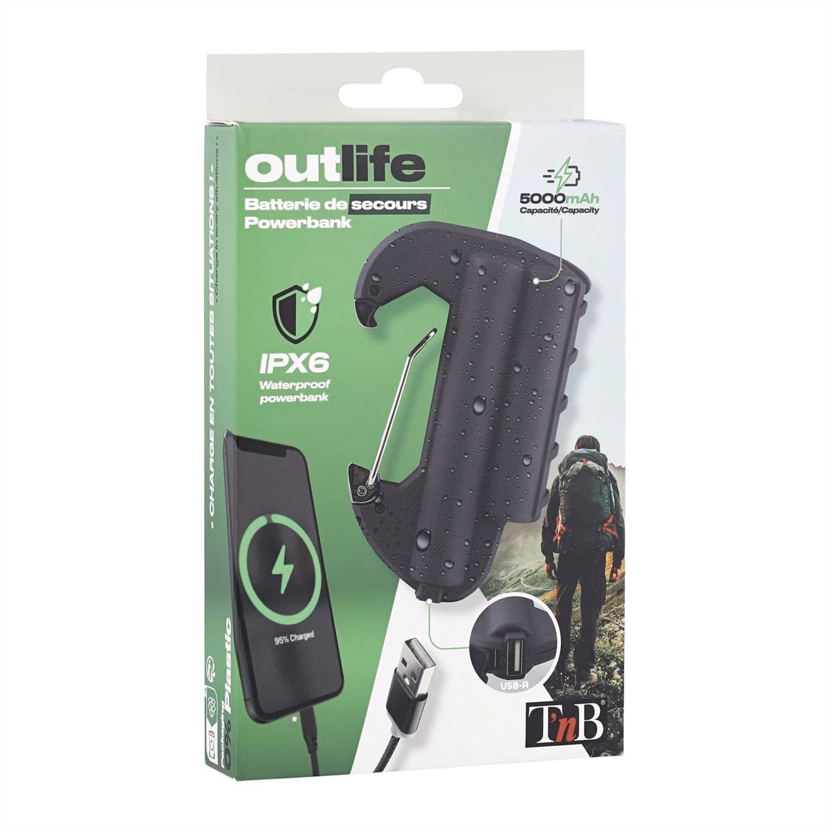 T'nB OUTLIFE Charging station, 5000 mAh