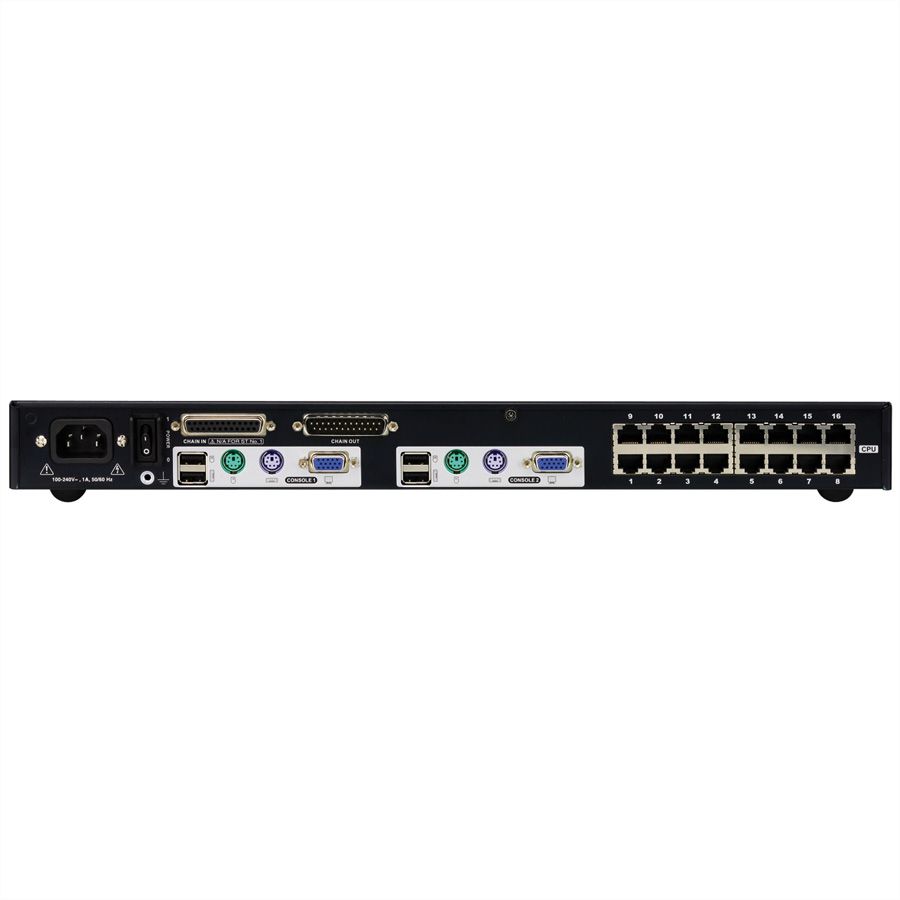 ATEN KH2516A 2-Konsole 16-Port Multi-Interface (DisplayPort, HDMI, DVI, VGA) Cat 5 KVM Switch