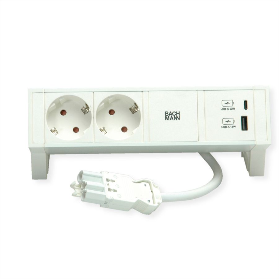 BACHMANN DESK2 ALU WHITE 2x contact de protection