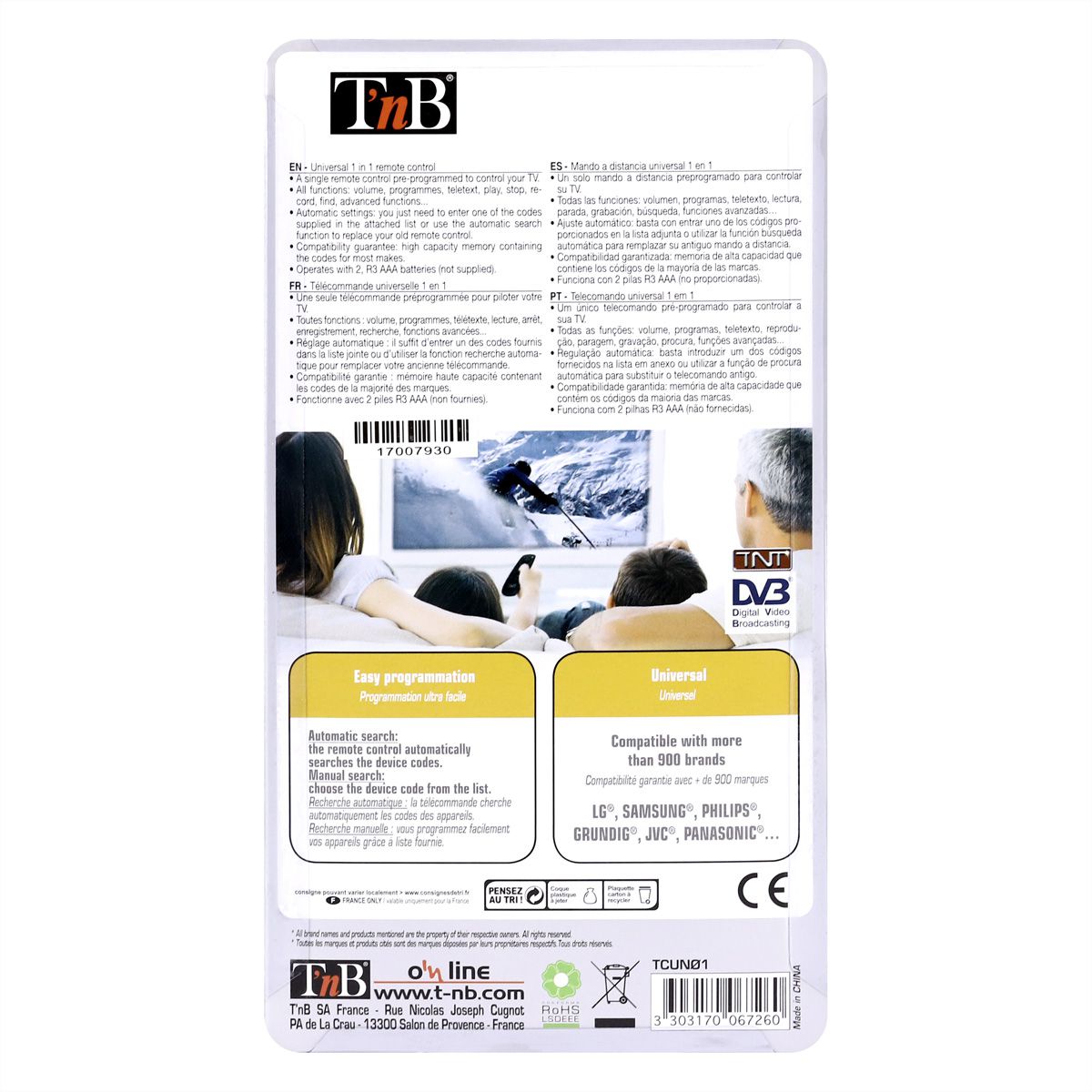 T'nB Universalfernbedienung 1 in 1