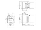VALUE Coupleur Keystone RJ45, Cat.6A (Classe EA), blindé, court, argent