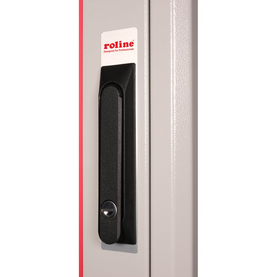 ROLINE 19" Baie réseau Pro 16U, 600x800 LxP Porte verre gris