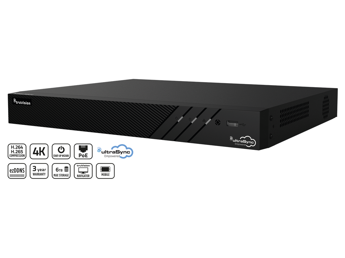 Aritech TruVision NVR Netzwerk-Videorekorder 8-CH, 8x PoE, 2TB