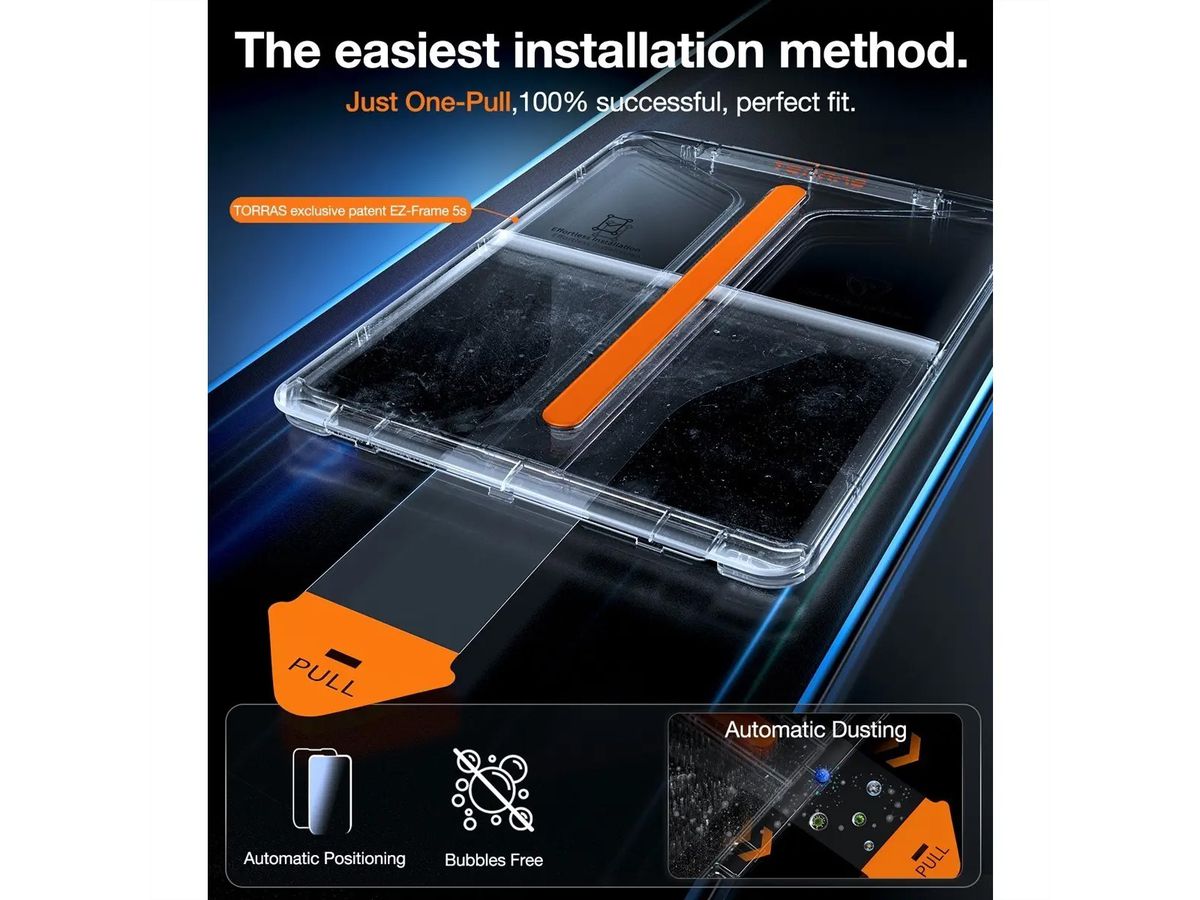 Torras Install Master Displayschutz, iPad Air 11 2024, transparent