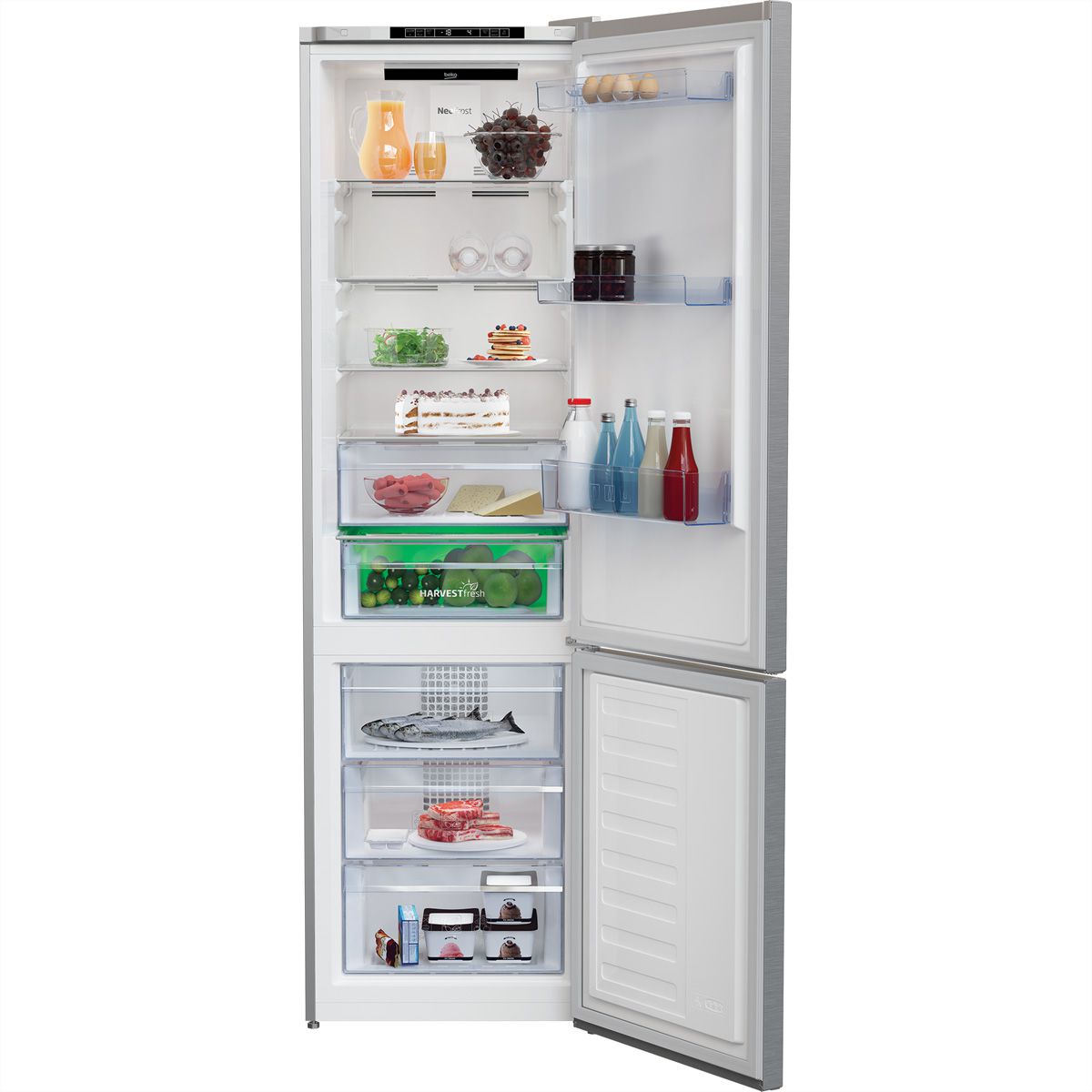 Beko Kühl-Gefrierkombination KG406I40XBC, No Frost, 362l, silber