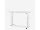 WRK21 Bureau Smart 140 x 80 cm, Hauteur réglable, Blanc uni / Blanc