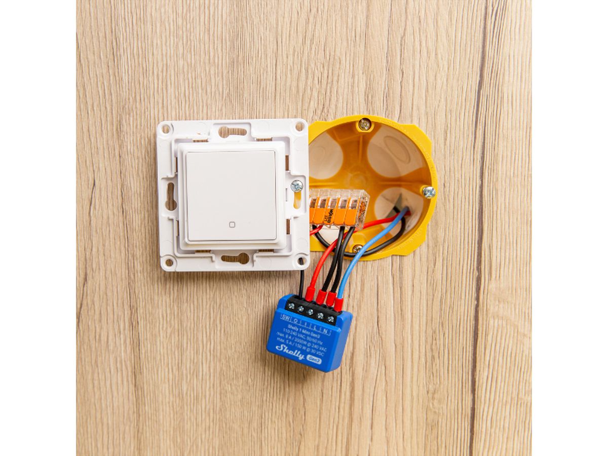 Shelly Schaltaktor 1 Mini GEN 3, (New Pack Version)