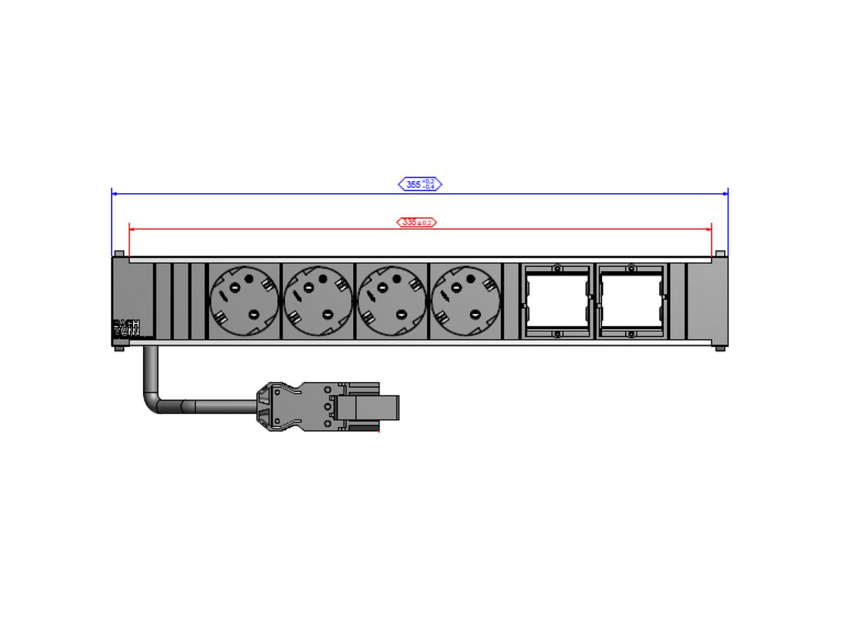 BACHMANN CONI Large 4x contact de protection 2x ABD