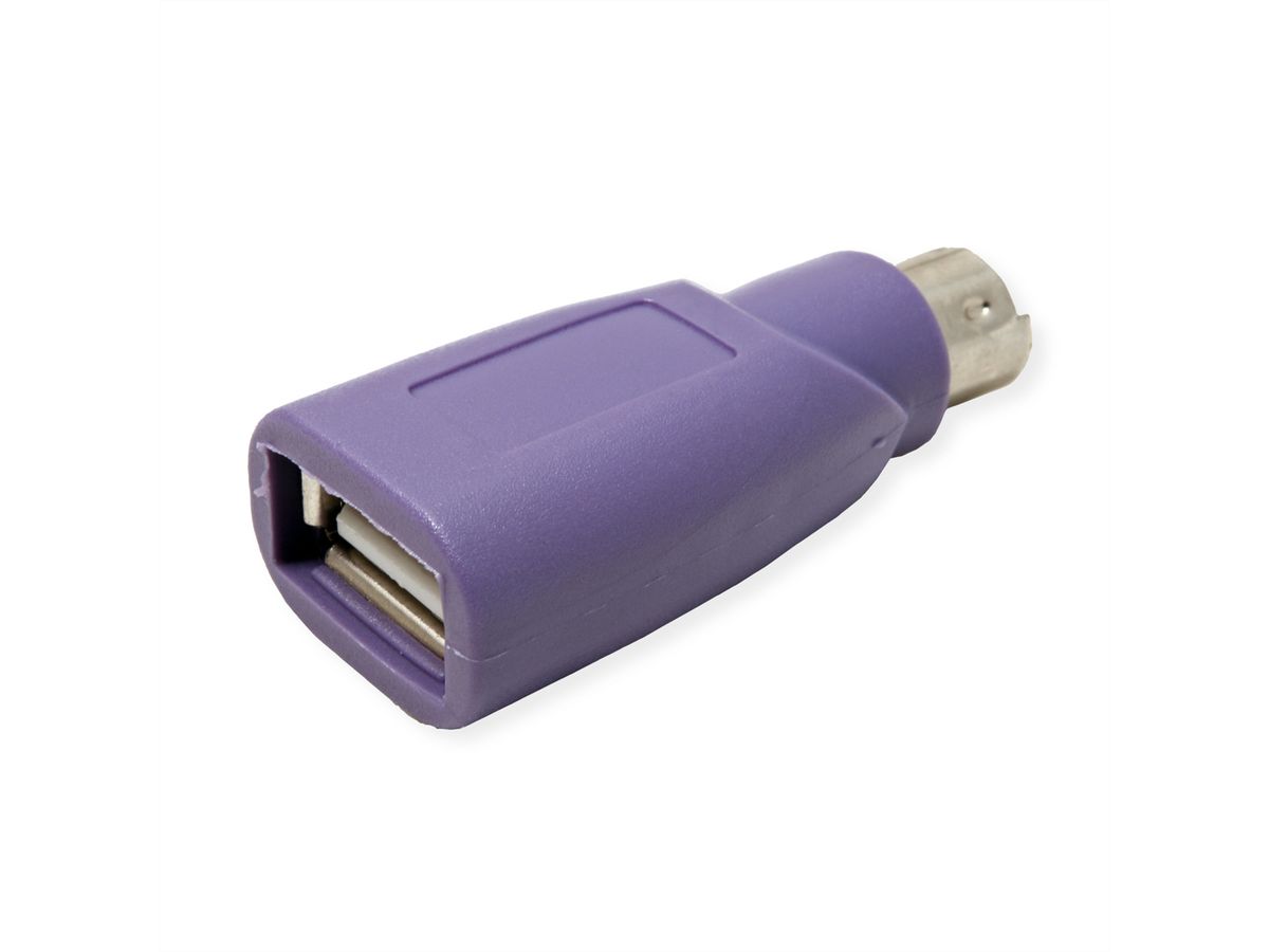 VALUE PS/2 - USB Tastatur-Adapter, violett