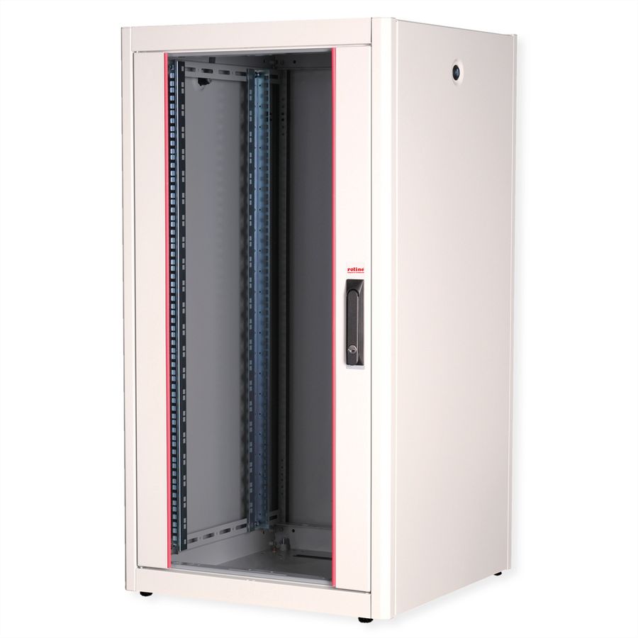 ROLINE 19" Baie réseau Basic 22U, 600x600 LxP Porte verre gris