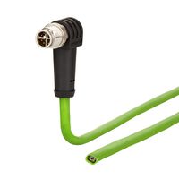 METZ CONNECT Anschlussleitung M12 Stecker 8-polig X-kodiert, gewinkelt, 5 m