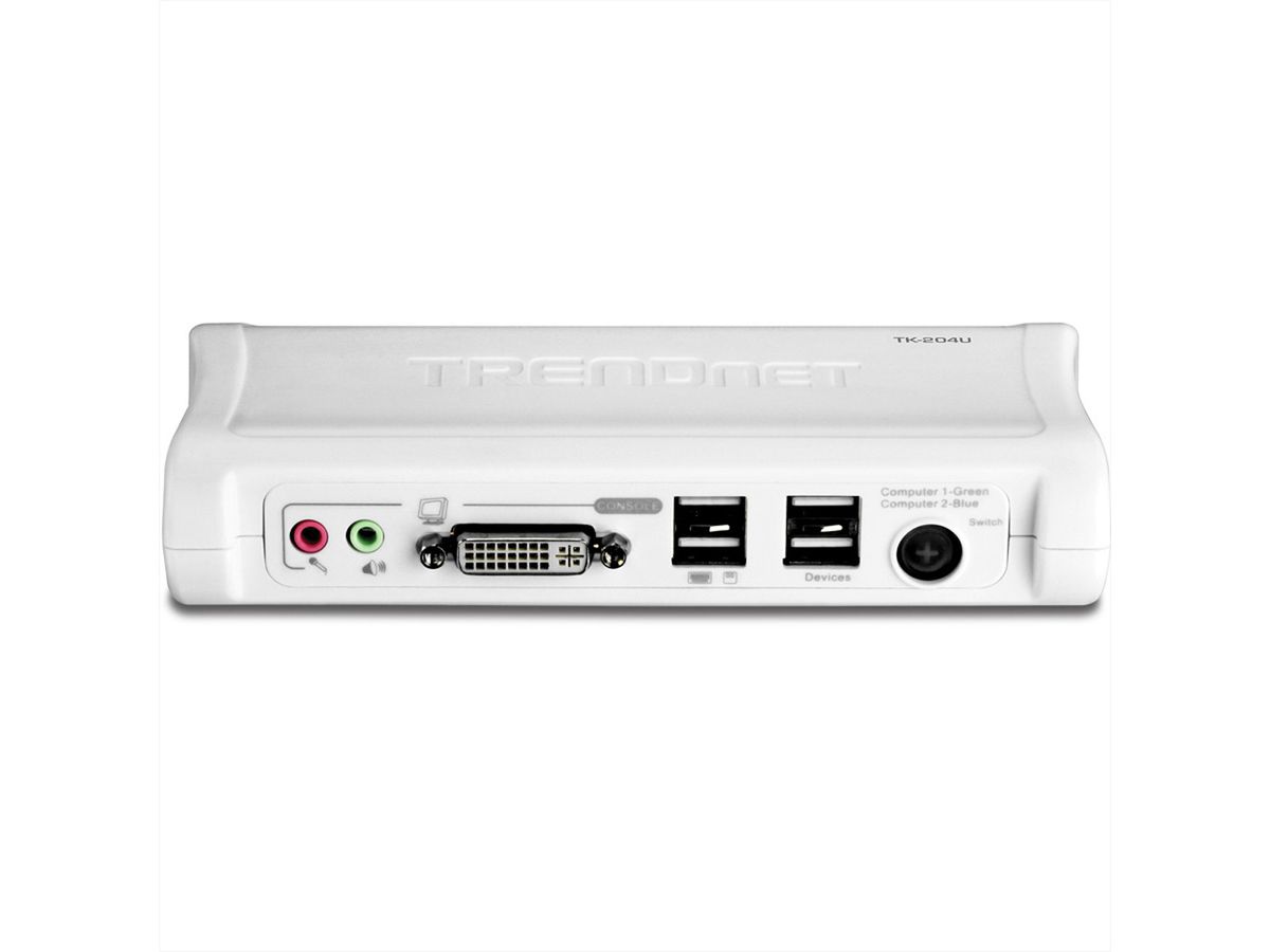 TRENDnet TK-204UK Kit de switch KVM USB DVI à 2 ports avec audio