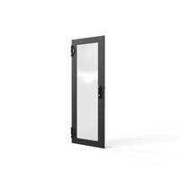 SCHROFF Porte en verre 1400H 600 IP55 fermeture 3 points RAL7021