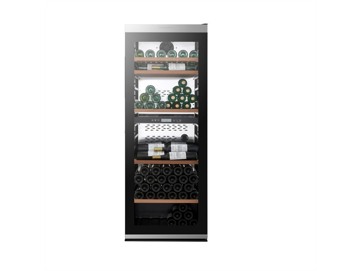 Climadiff Weinkühlschrank MILLESIME 190D, Freistehend, 2 Zonen, 193 Flaschen