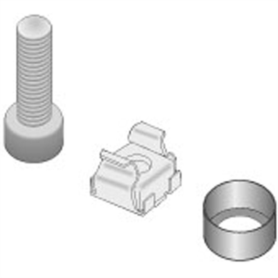 SCHROFF Montagematerial für 19"-Komponenten, M6, 32fach