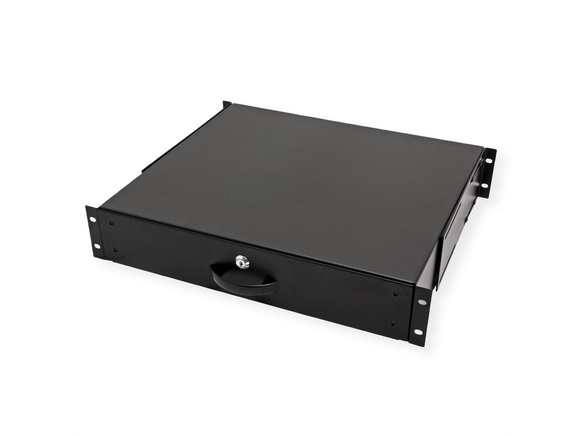 ROLINE 19-Zoll Tastatureinschub 2 HE, 400 T abschließbar schwarz