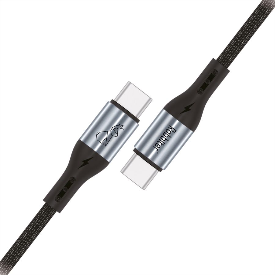 Rabbiter Power USB-C Kabel, 60W, 1.2m, schwarz, 1,2 m