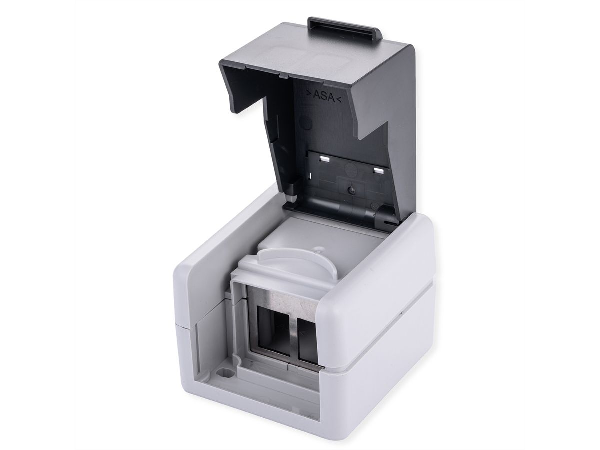 VALUE Outdoor Wandgehäuse für 2x Keystones, grau