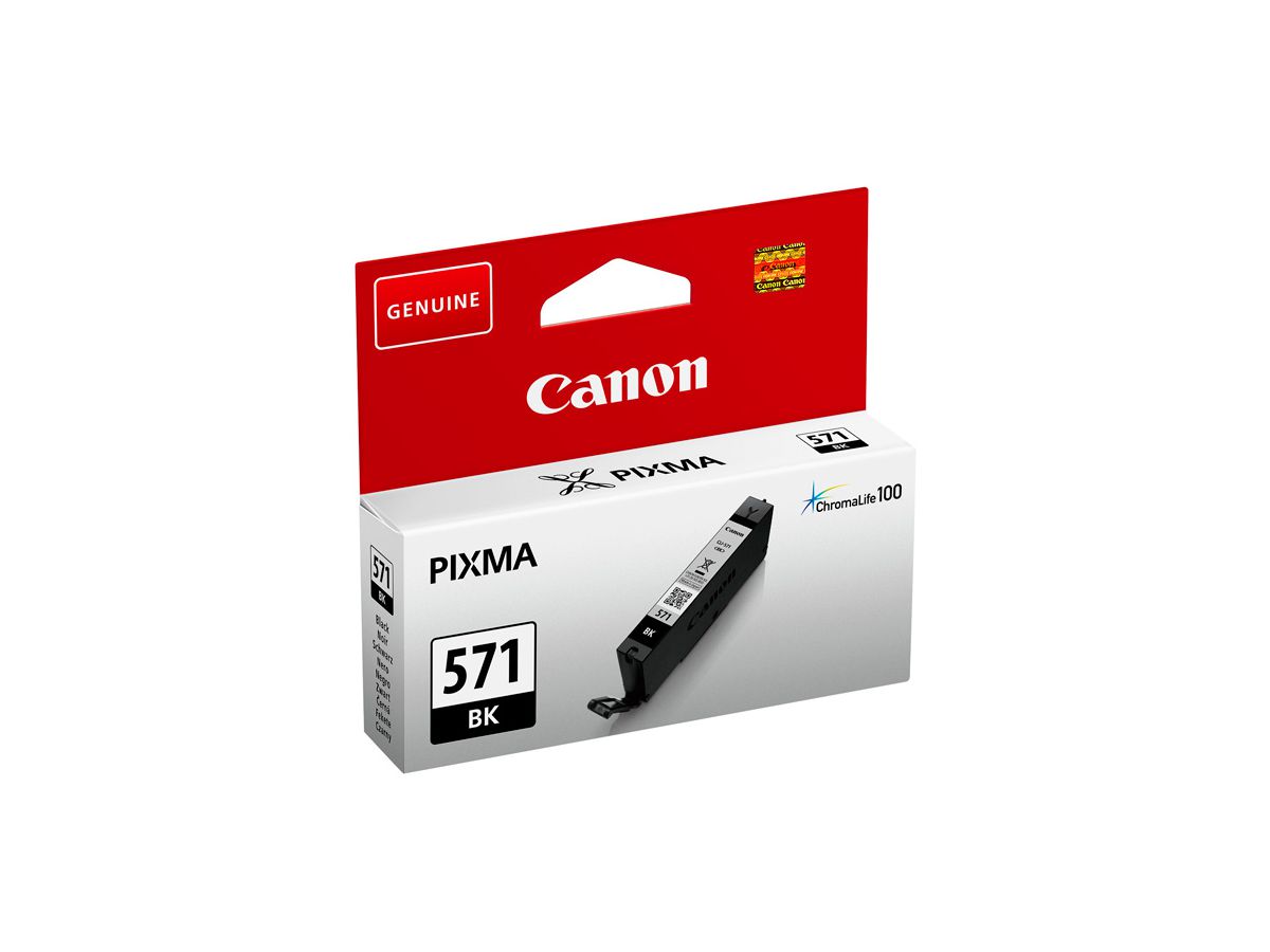 CANON CLI-571BK, Cartouche noire, 7ml pour PIXMA MG5750, MG5751, MG5752, MG5753,