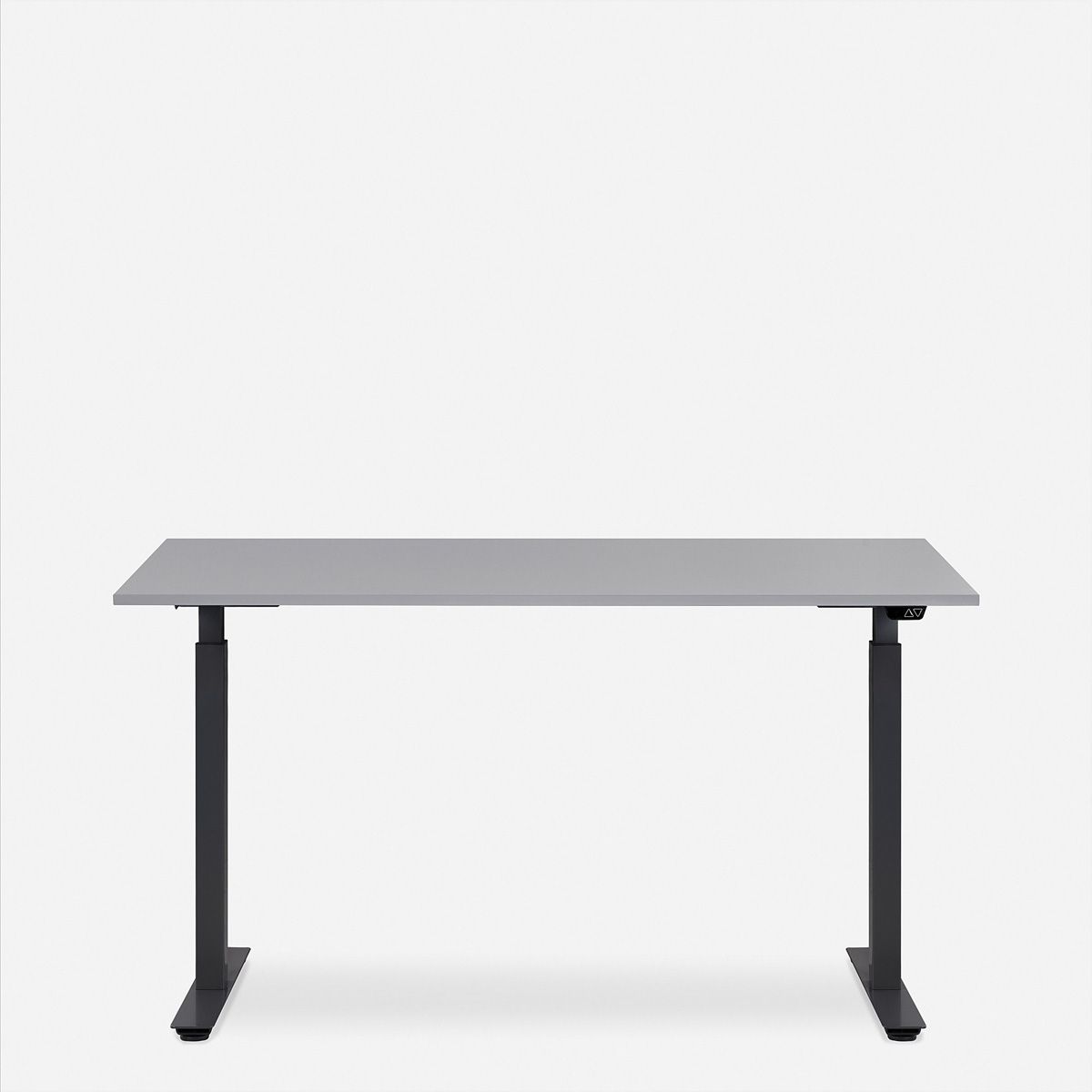 WRK21 Schreibtisch Smart 120 x 80 cm, Höhenverstellbar, Grau Uni / Schwarz