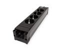 BACHMANN STEP BASE 4xCEE7/3 GST18, CEE 7/7 fiche de contact de protection C19 0,75m, noir