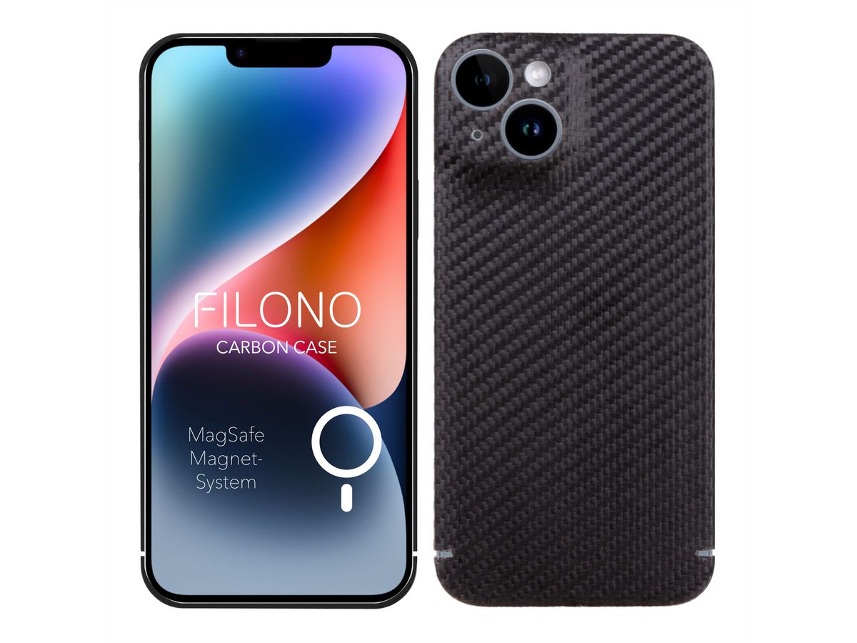 Filono Carbon Case iPhone 14, MagSafe kompatibel
