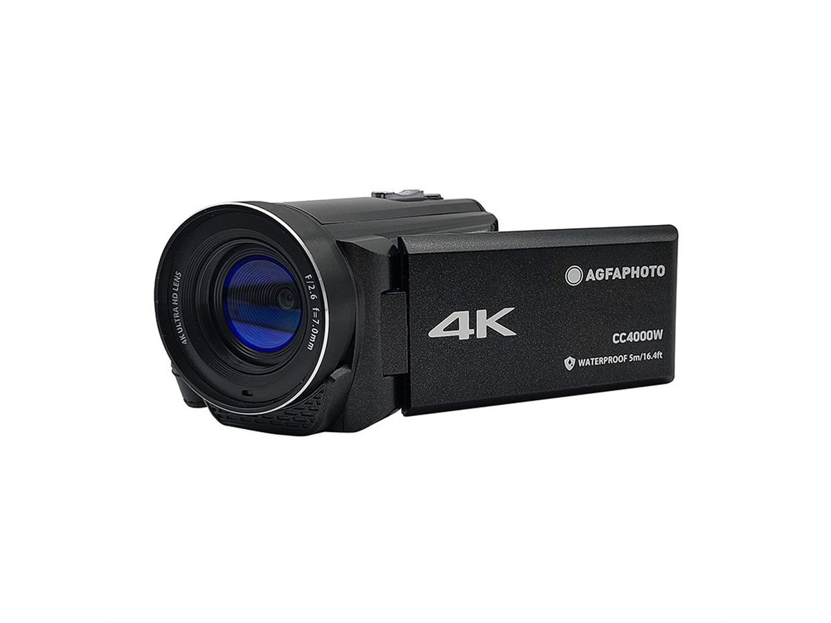 Caméscope étanche Agfa 4K CC4000W, Noir