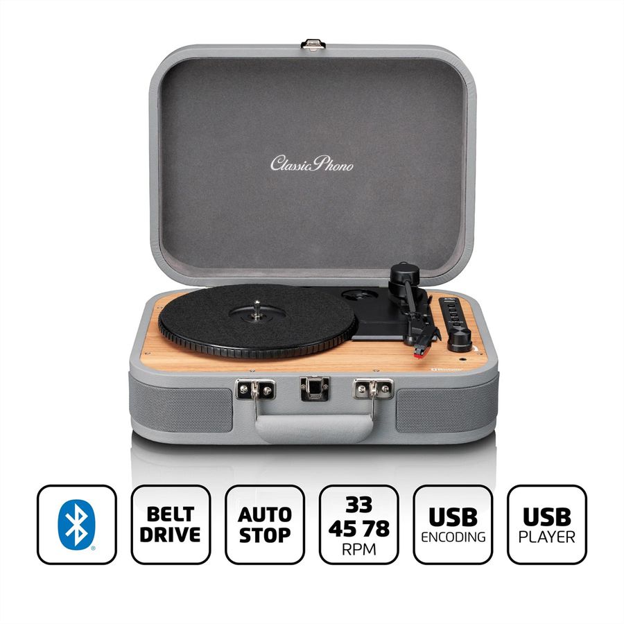 Platine vinyle Lenco TT-116GY, Encodage direct des MP3 USB, 33rpm&45rpm
