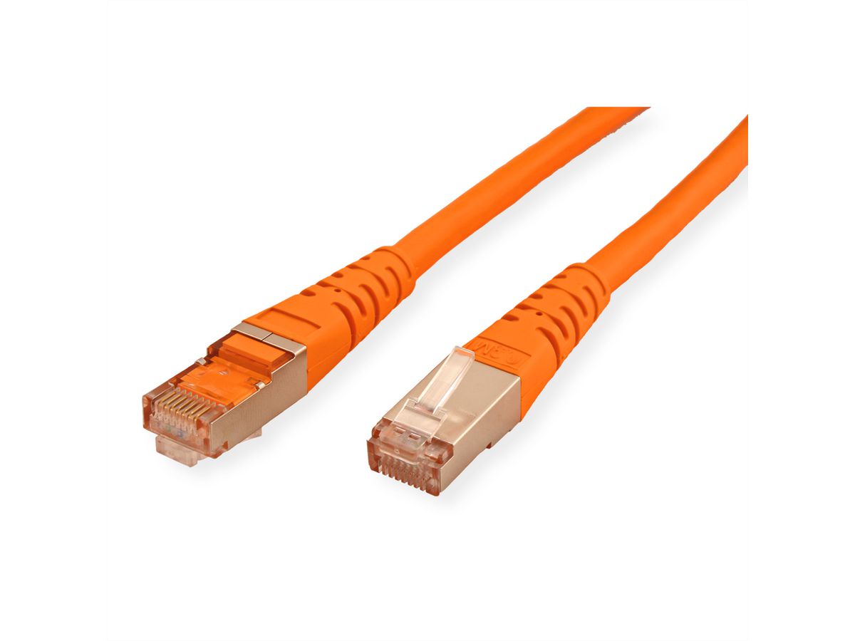 Cordon ROLINE Cat.6 (Classe E) S/FTP (PiMF), orange, 10 m