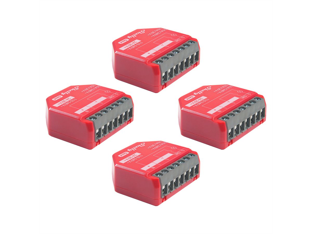 Shelly Acteur de switch 1PM Gen4, (Quadro pack)