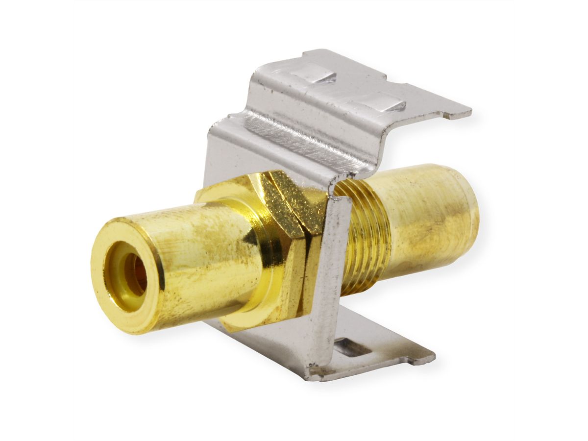 ROLINE Coupleur Keystone RCA, métallique, jaune